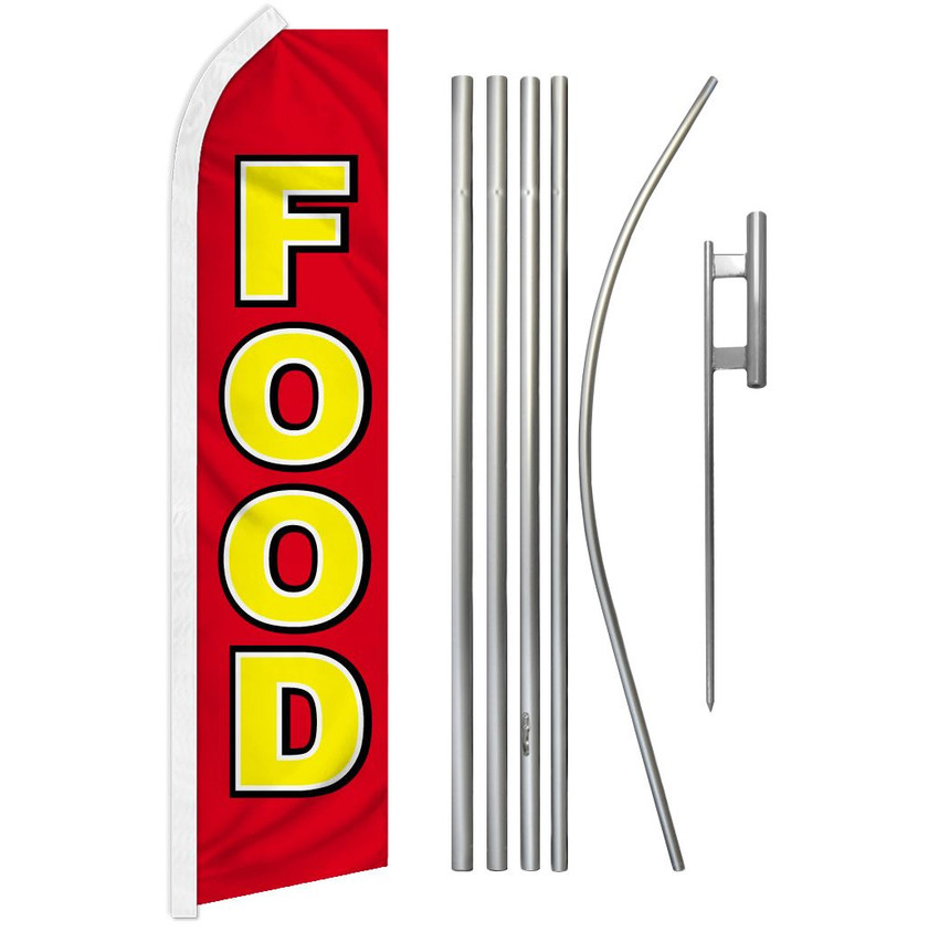 Food Super Flag & Pole Kit