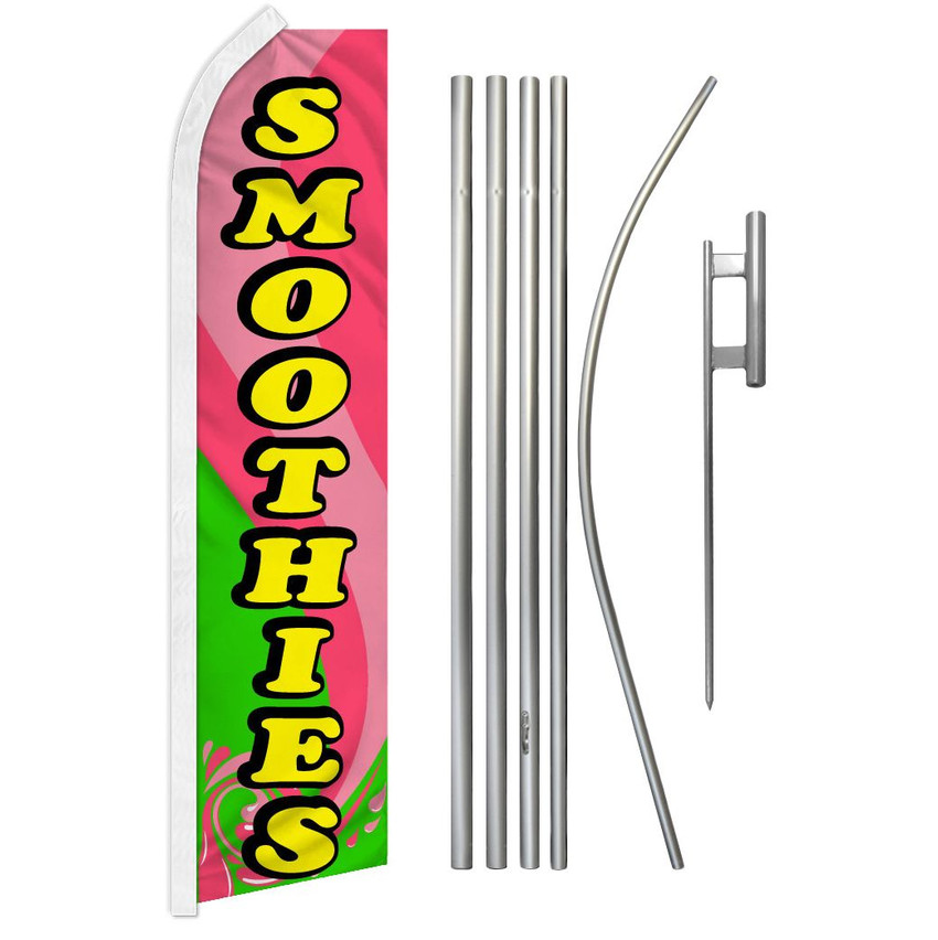 Smoothies Super Flag & Pole Kit
