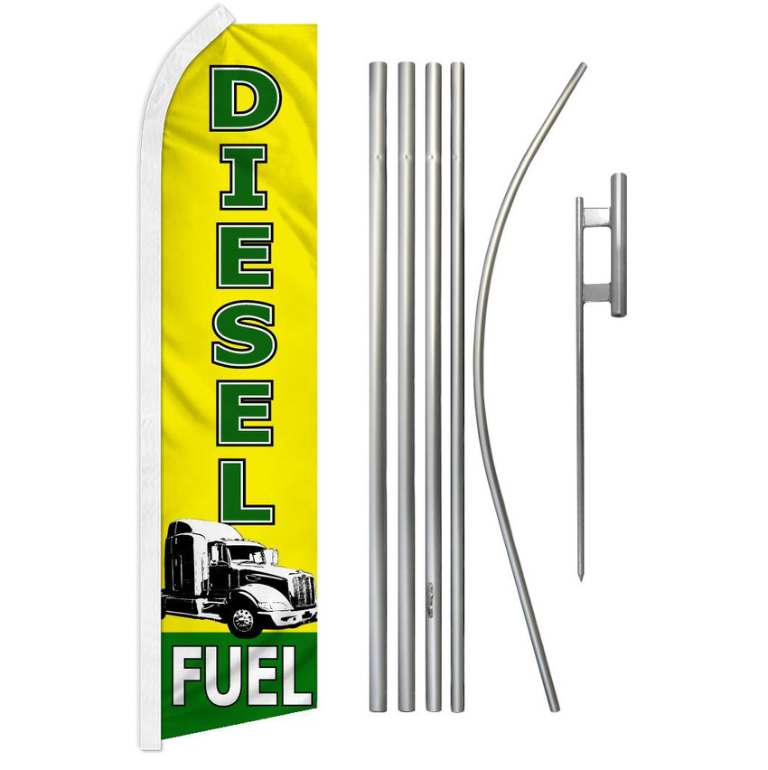 Diesel Fuel Super Flag & Pole Kit