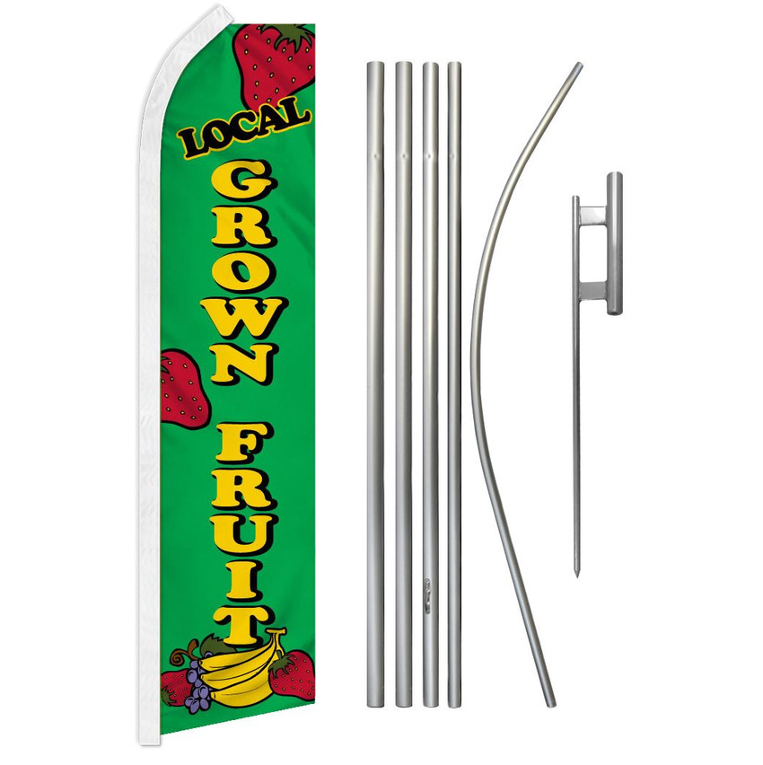 Local Grown Fruit Super Flag & Pole Kit