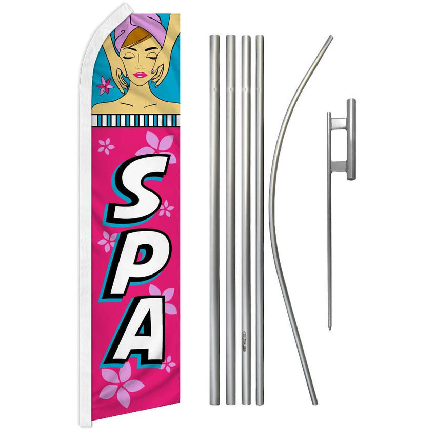 Spa Super Flag & Pole Kit
