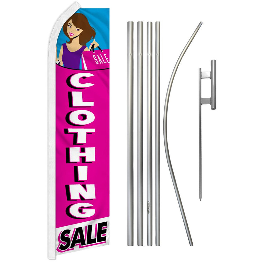 Clothing Sale Super Flag & Pole Kit
