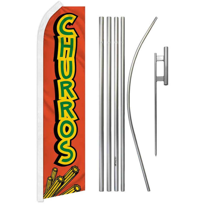 Churros Super Flag & Pole Kit