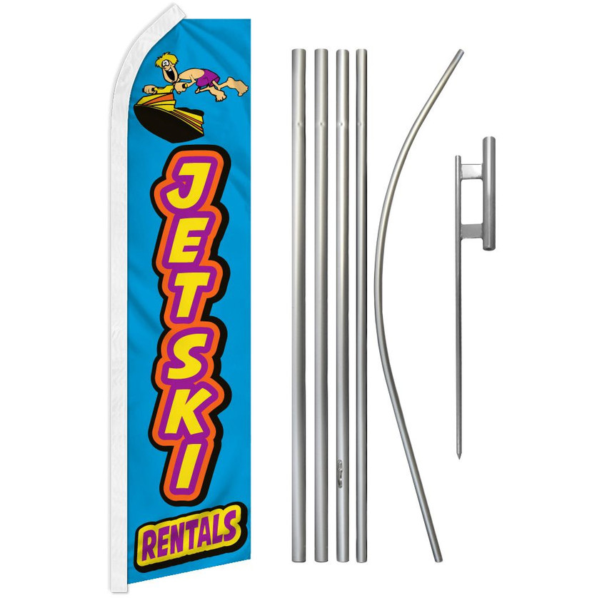 Jetski Rentals Super Flag & Pole Kit