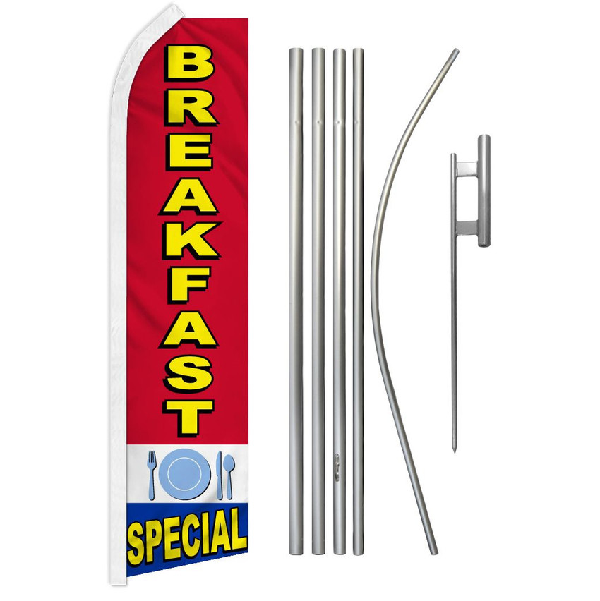 Breakfast Special Super Flag & Pole Kit