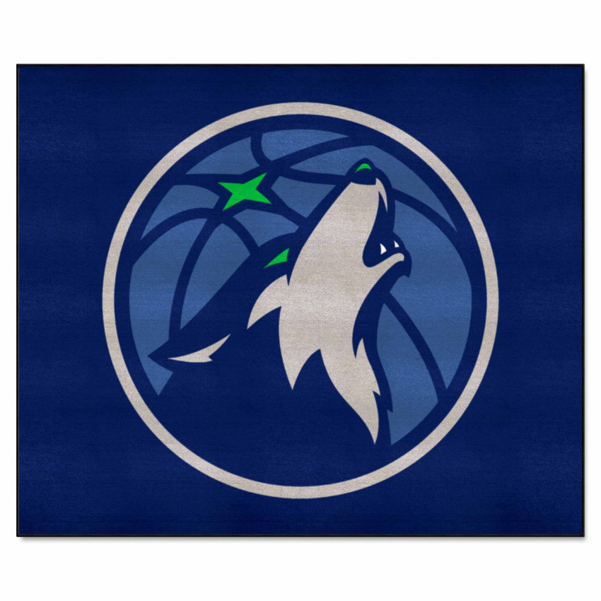 Minnesota Timberwolves Tailgater Rug - 5ft. x 6ft. Wolf Head Primary Logo