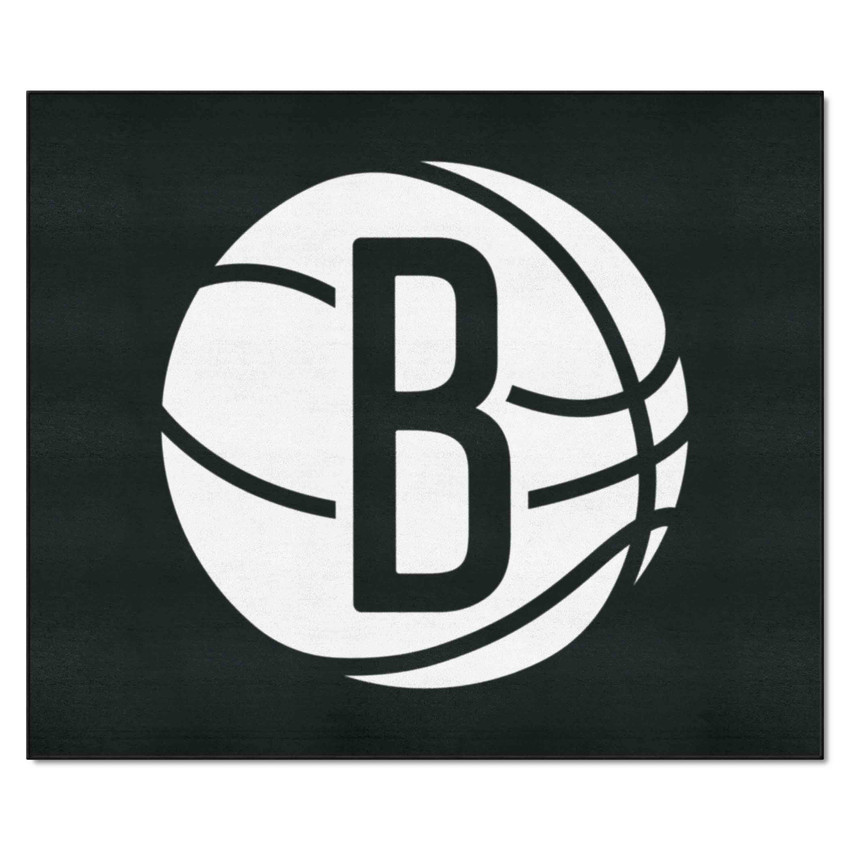 Brooklyn Nets Tailgater Rug - 5ft. x 6ft. Circular Nets Secondary Logo