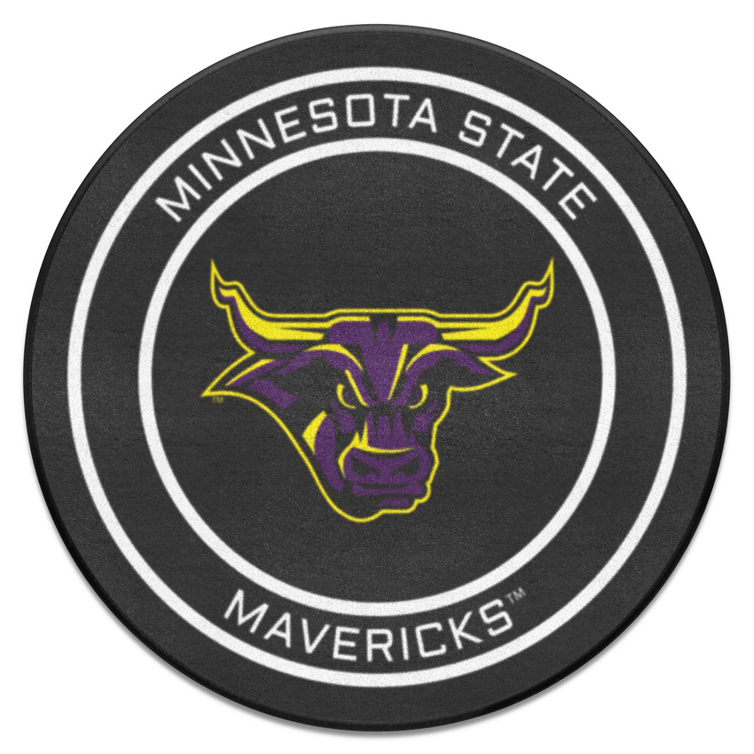Minnesota State - Mankato Mavericks Hockey Puck Rug - 27in. Diameter