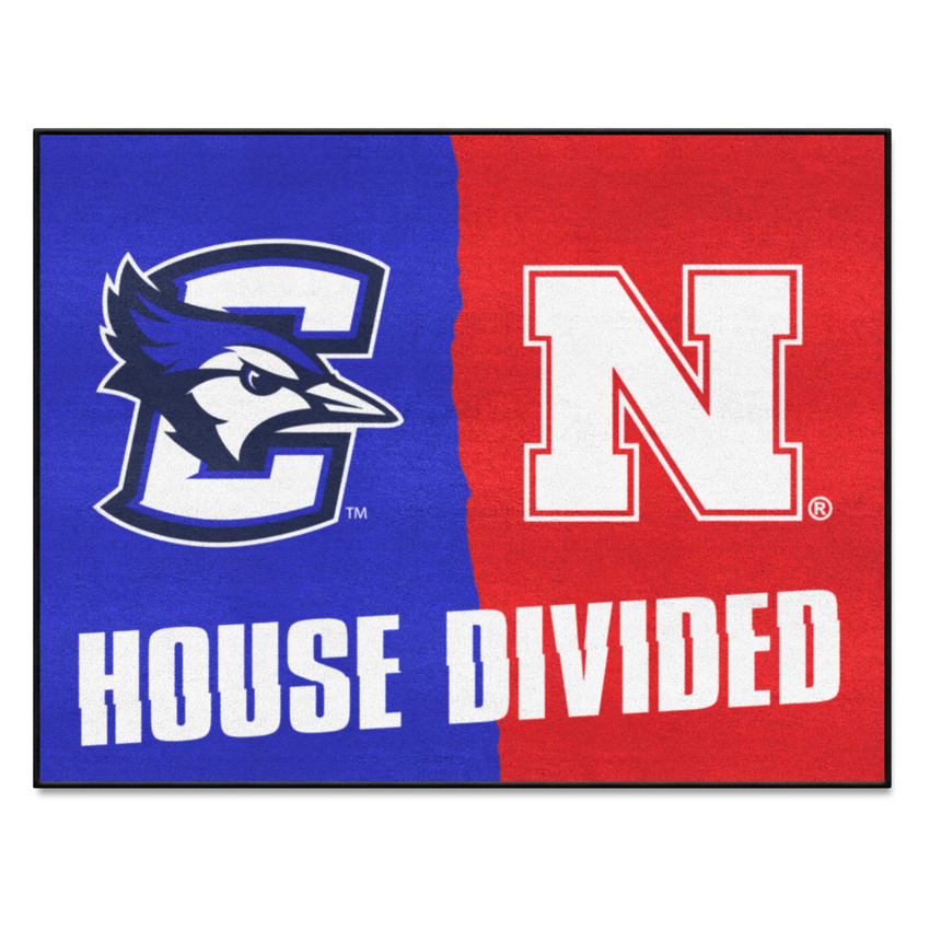 Creighton / Nebraska House Divided House Divided Rug - 34 in. x 42.5 in.