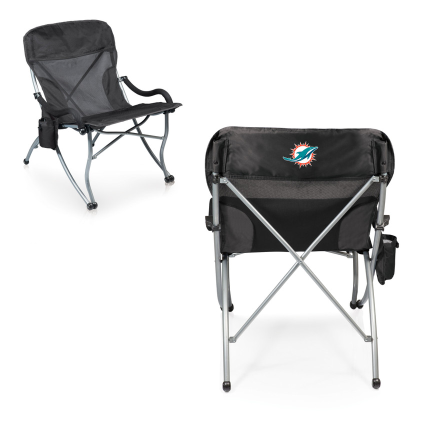 Miami Dolphins PT-XL Heavy Duty Camping Chair, (Black)