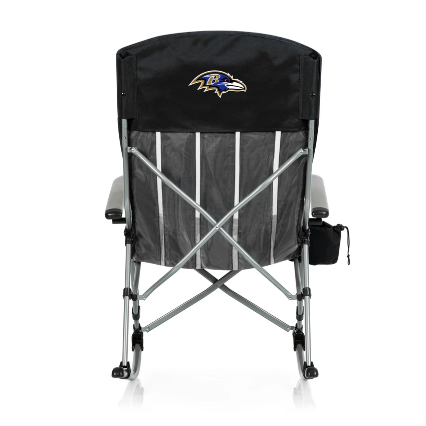 Baltimore Ravens Outdoor Rocking Camp Chair, (Black)