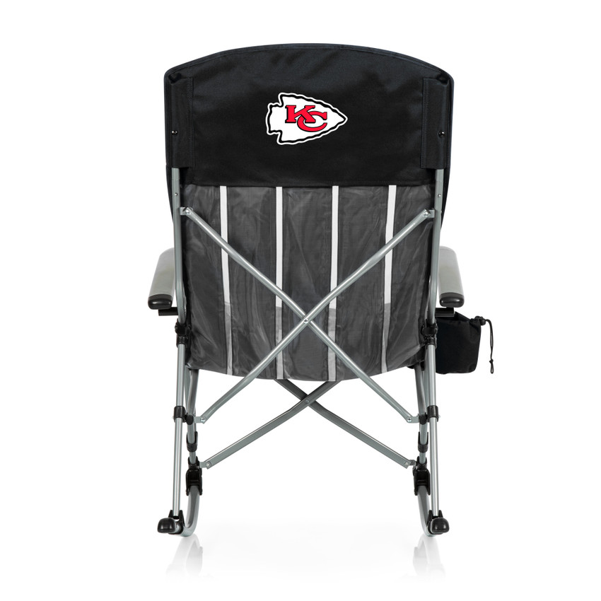 Kansas City Chiefs Outdoor Rocking Camp Chair, (Black)