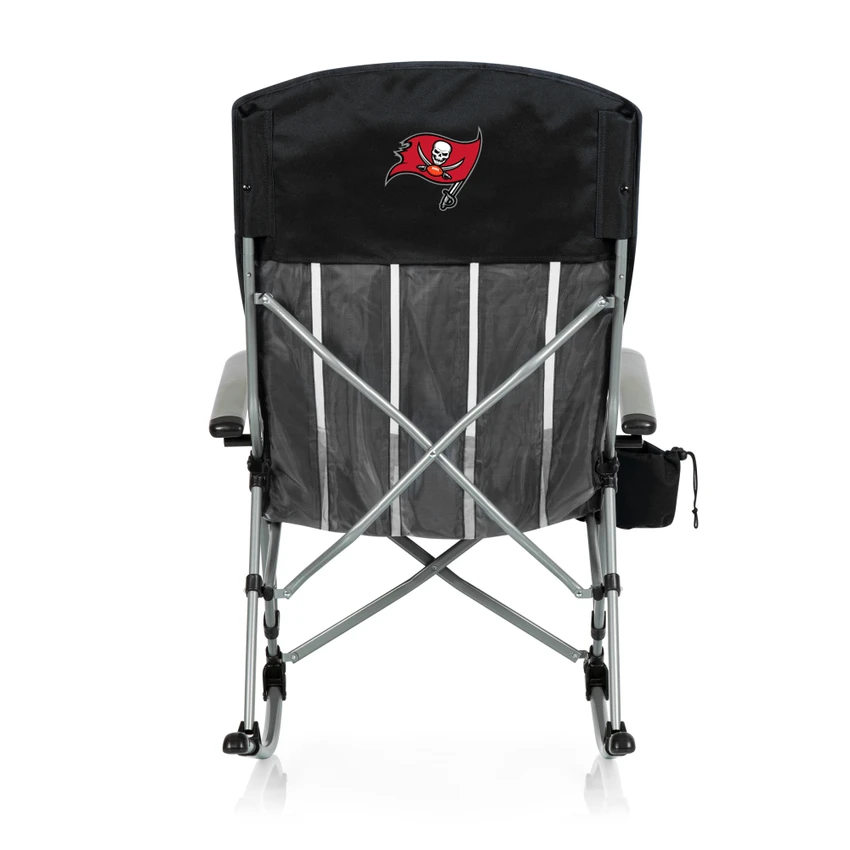 Tampa Bay Buccaneers Outdoor Rocking Camp Chair, (Black)