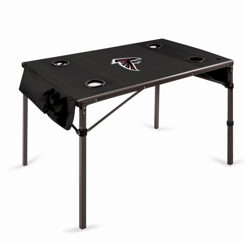 Atlanta Falcons Travel Table Portable Folding Table, (Black)