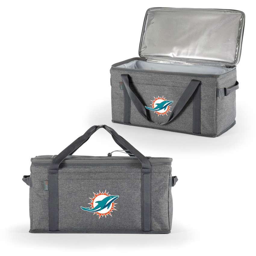 Miami Dolphins 64 Can Collapsible Cooler, (Heathered Gray)