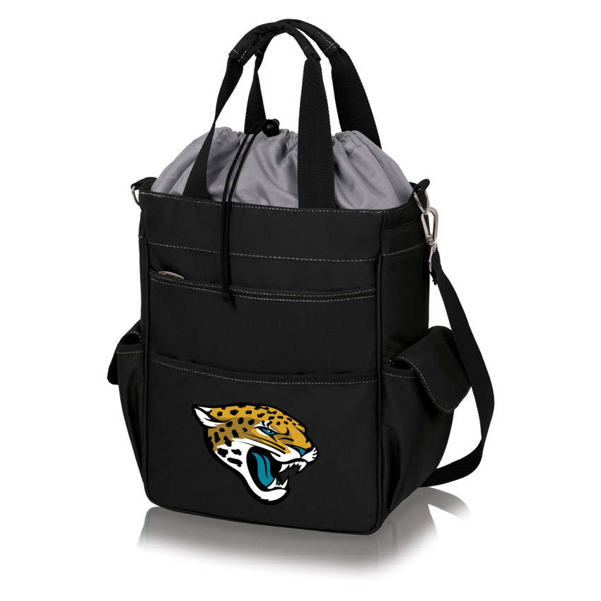 Jacksonville Jaguars Activo Cooler Tote Bag, (Black with Gray Accents)