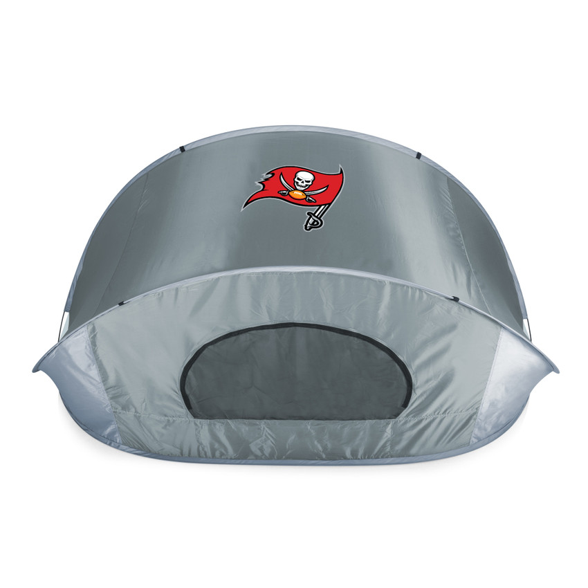 Tampa Bay Buccaneers Manta Portable Beach Tent, (Gray with Black Accents)