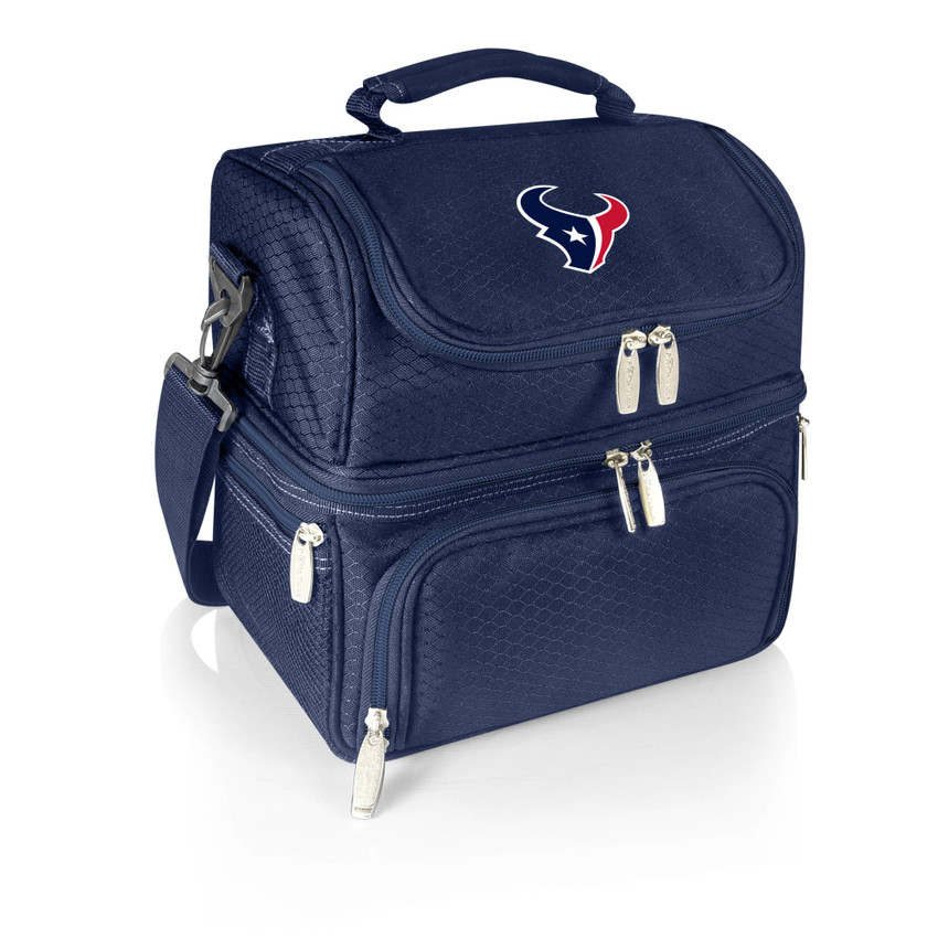 Houston Texans Pranzo Lunch Bag Cooler with Utensils NFL Lunch Tote, (Navy Blue)