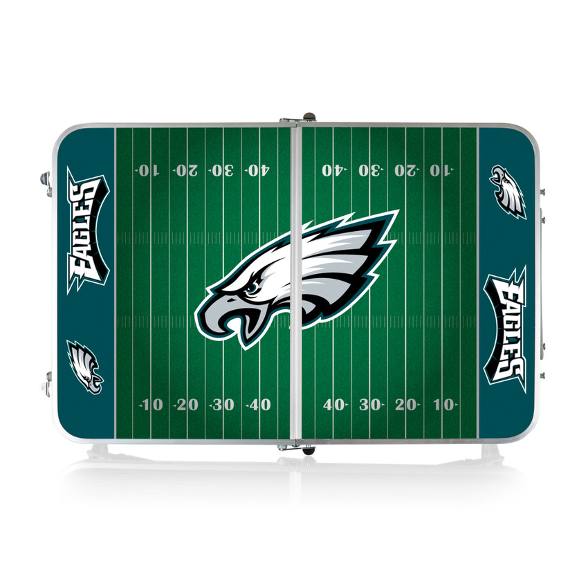 Philadelphia Eagles Concert Table Mini Portable Table, (Charcoal Wood Grain)