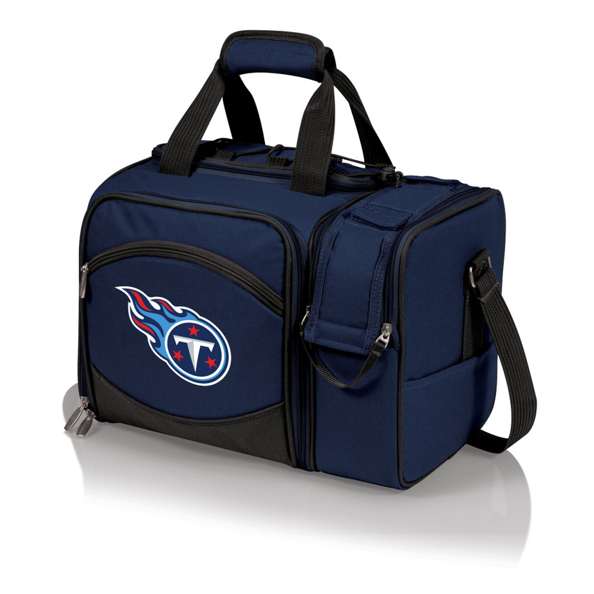 Tennessee Titans Malibu Picnic Basket Cooler, (Navy Blue with Black Accents)