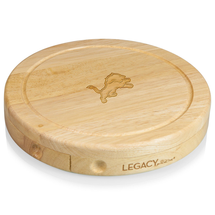 Detroit Lions Brie Cheese Cutting Board & Tools Set, (Parawood)