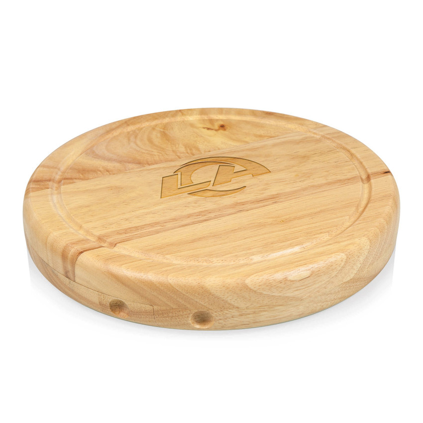 Los Angeles Rams Circo Cheese Cutting Board & Tools Set, (Parawood)