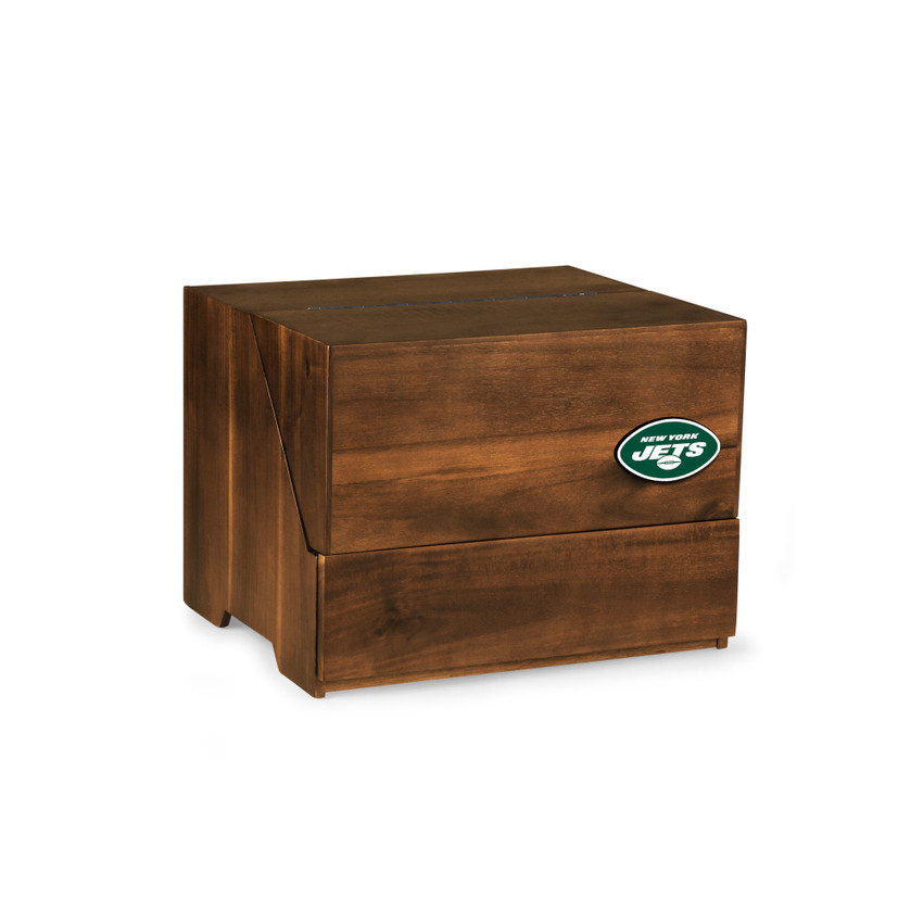 New York Jets Madison Acacia Tabletop Bar Set, (Acacia Wood)