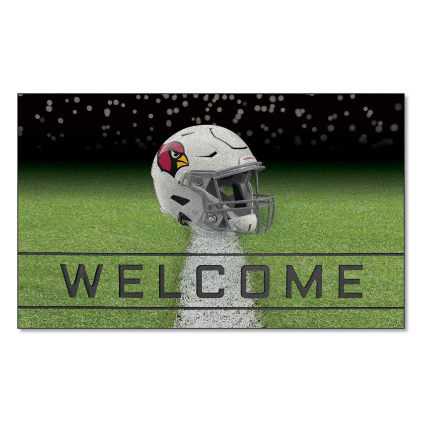 Arizona Cardinals Rubber Door Mat - 18in. x 30in. Cardinal Head Primary Logo
