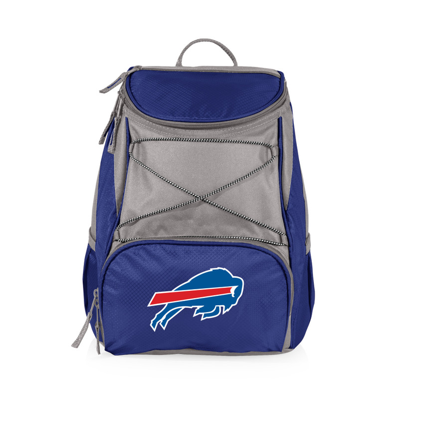 Buffalo Bills PTX Backpack Cooler, (Navy Blue with Gray Accents)