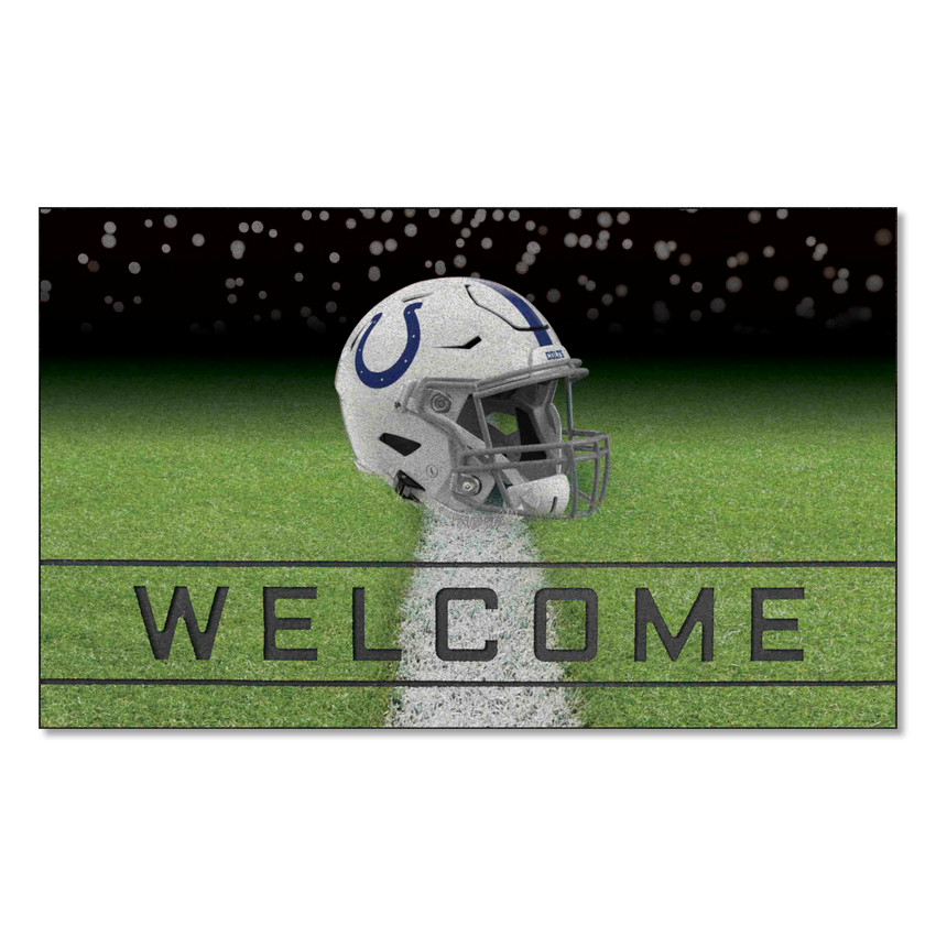 Indianapolis Colts Rubber Door Mat - 18in. x 30in. Colts Helmet Logo