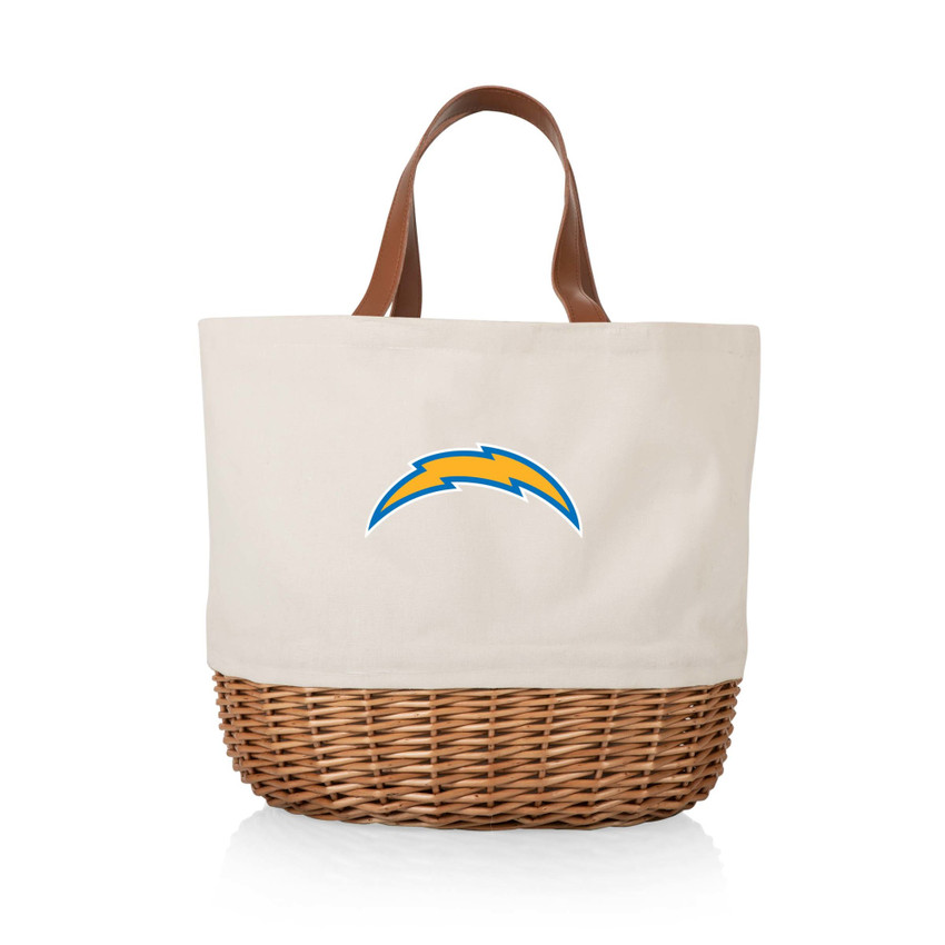 Los Angeles Chargers Promenade Picnic Basket, (Beige Canvas)
