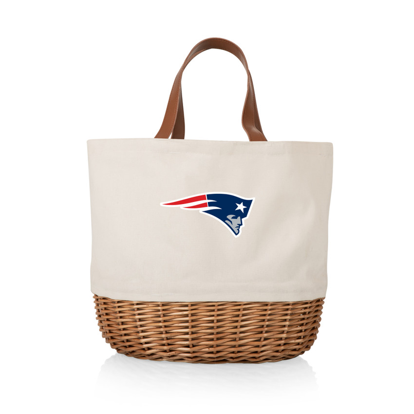 New England Patriots Promenade Picnic Basket, (Beige Canvas)