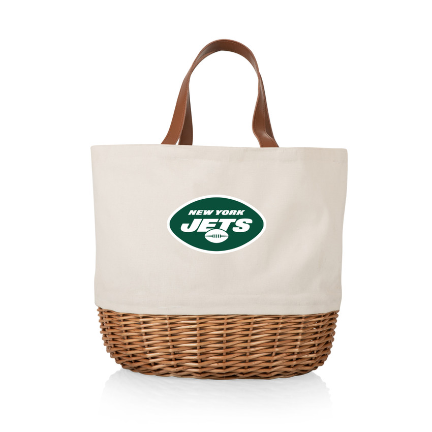 New York Jets Promenade Picnic Basket, (Beige Canvas)
