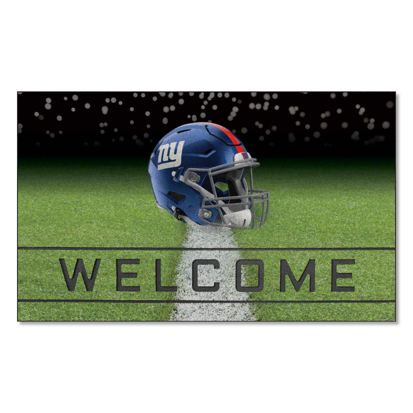 New York Giants Rubber Door Mat - 18in. x 30in. NY Primary Logo