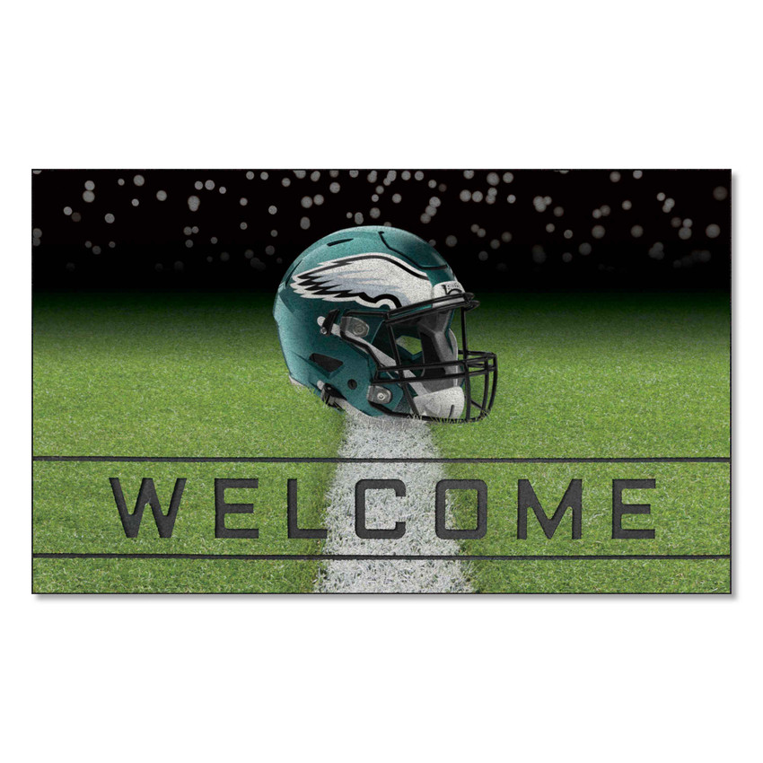 Philadelphia Eagles Rubber Door Mat - 18in. x 30in. Eagle Head Primary Logo