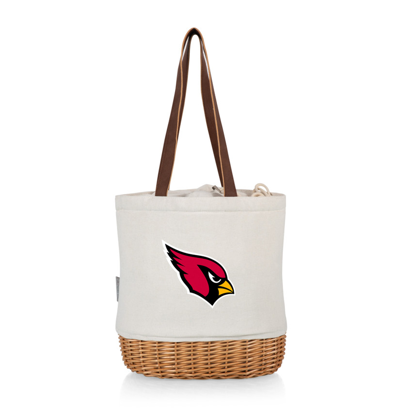 Arizona Cardinals Pico Willow and Canvas Lunch Basket, (Natural Canvas)