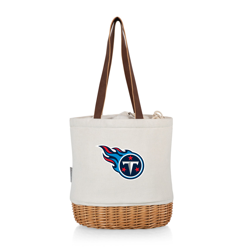 Tennessee Titans Pico Willow and Canvas Lunch Basket, (Natural Canvas)