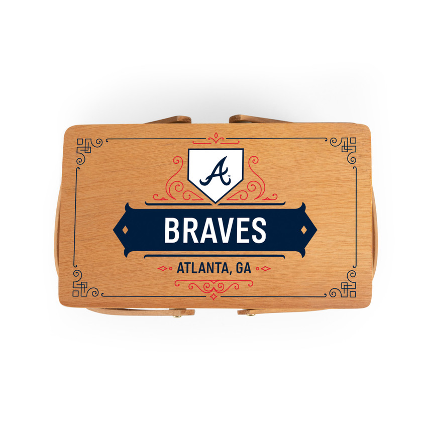 Atlanta Braves Poppy Personal Picnic Basket (Beige)