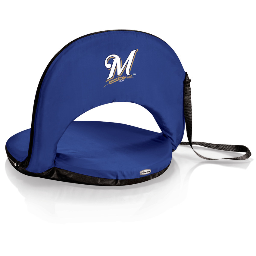 Milwaukee Brewers Oniva Portable Reclining Seat (Navy Blue)
