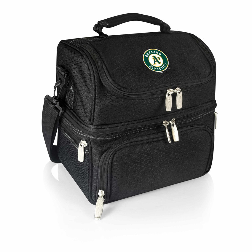 Oakland Athletics Pranzo Lunch Bag Cooler with Utensils MLB Lunch Tote (Black)