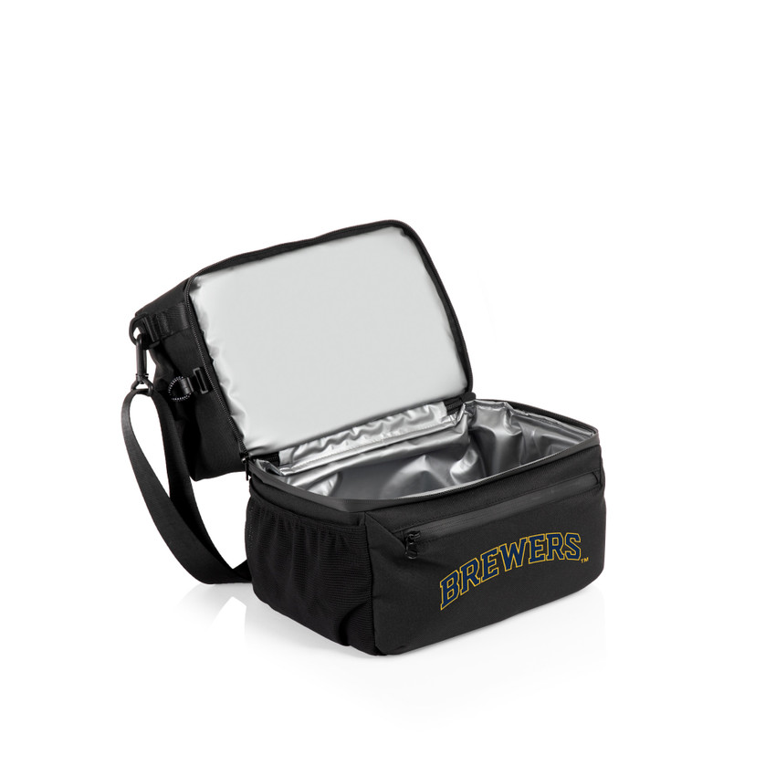 Milwaukee Brewers Tarana Lunch Bag Cooler with Utensils (Carbon Black)