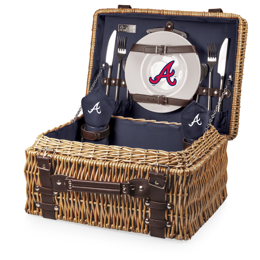 Atlanta Braves Champion Picnic Basket (Navy Blue)