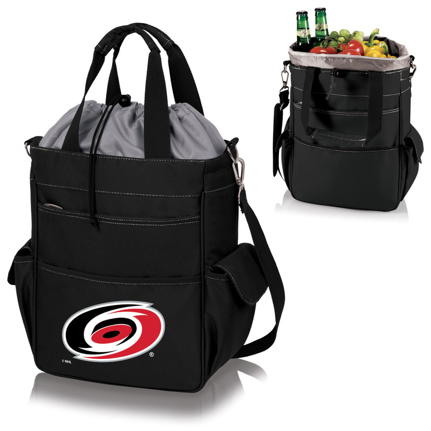 Carolina Hurricanes Activo Cooler Tote Bag, (Black with Gray Accents)