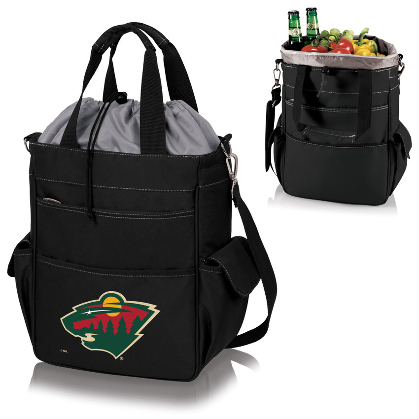 Minnesota Wild Activo Cooler Tote Bag, (Black with Gray Accents)