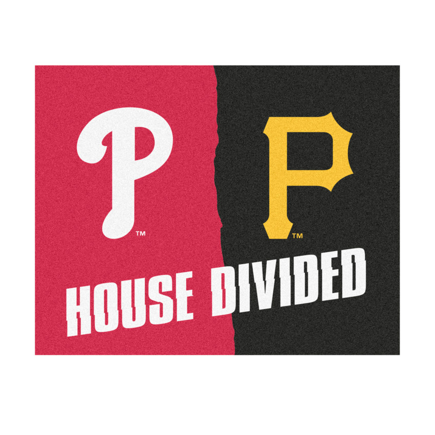MLB House Divided - Pirates / Phillies House Divided Mat 33.75"x42.5"