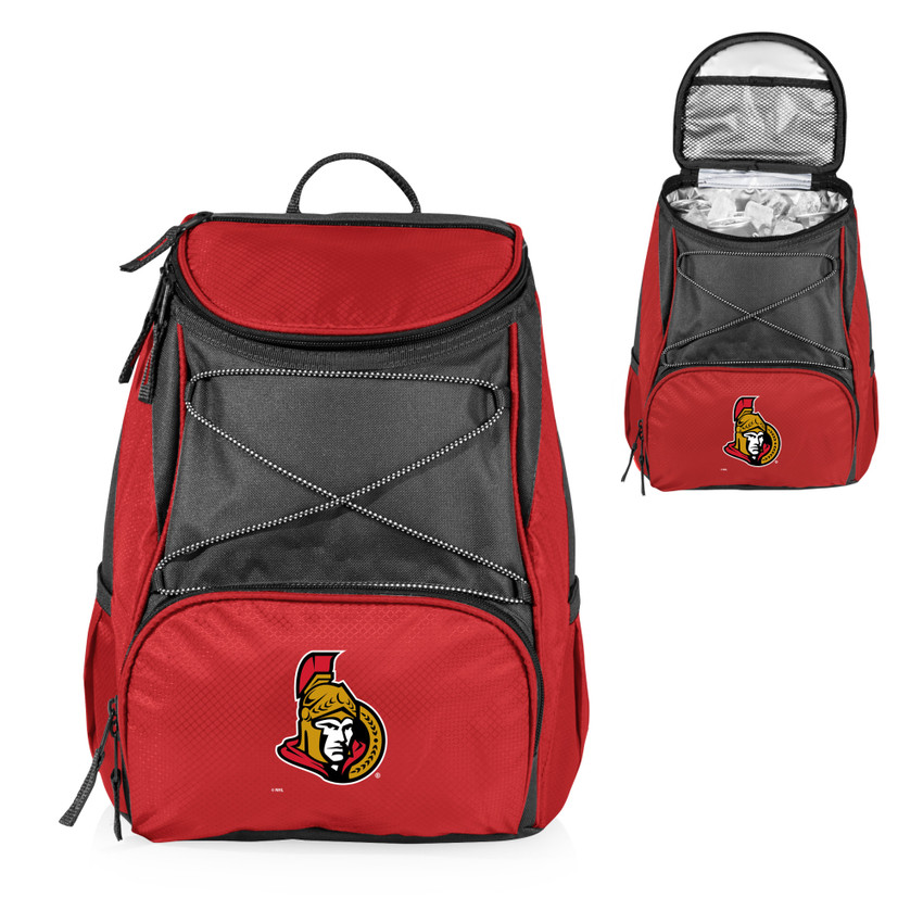 Ottawa Senators PTX Backpack Cooler, (Red with Gray Accents)