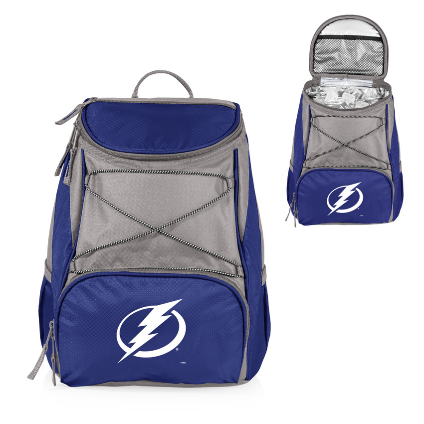 Tampa Bay Lightning PTX Backpack Cooler, (Navy Blue with Gray Accents)