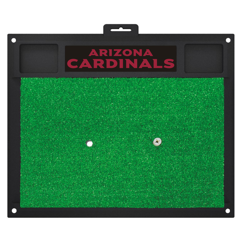 Arizona Cardinals Golf Hitting Mat Cardinal Head Primary Logo Red