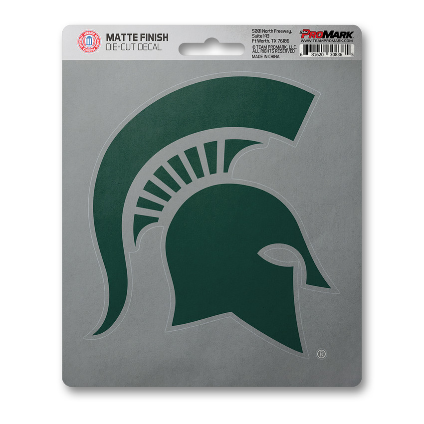 Michigan State Spartans Matte Decal "Spartan Helmet" Logo