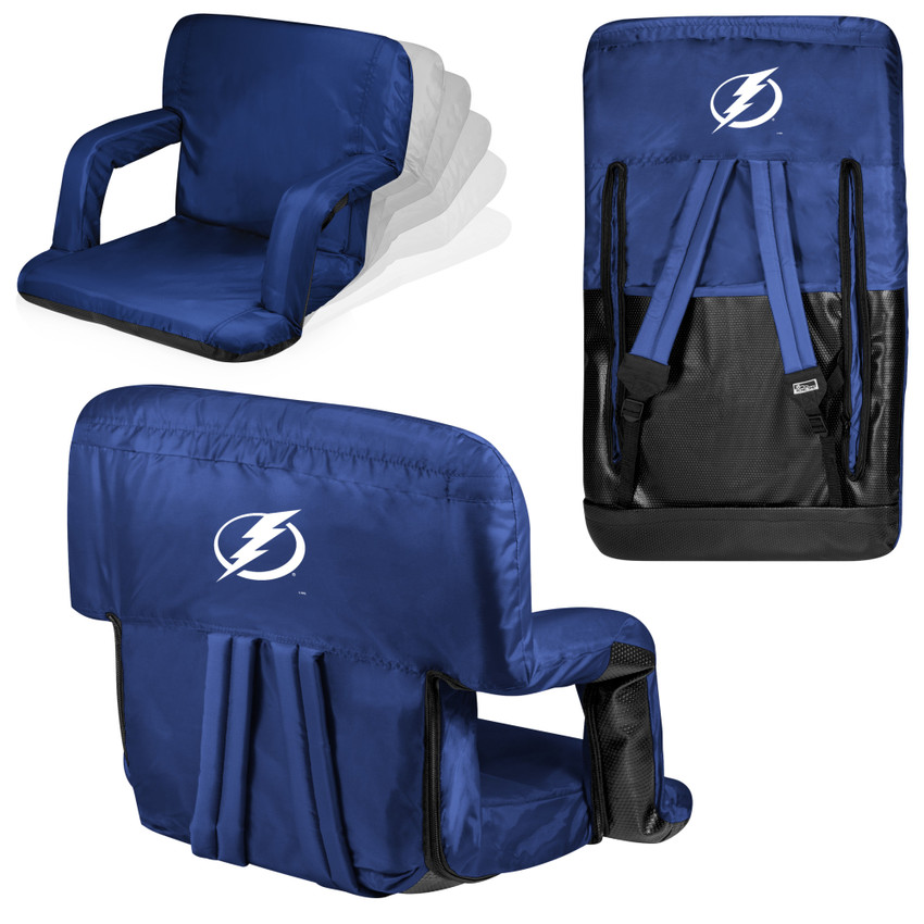 Tampa Bay Lightning Ventura Portable Reclining Stadium Seat, (Navy Blue)